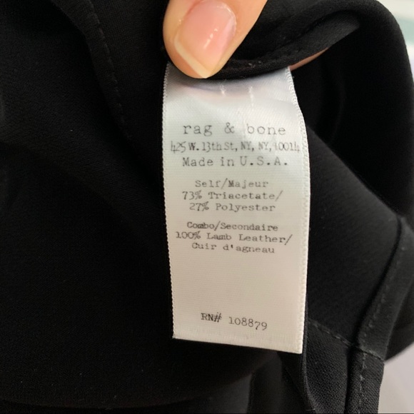 RAG & BONE black top leather front pocket XS - Picture 11 of 11